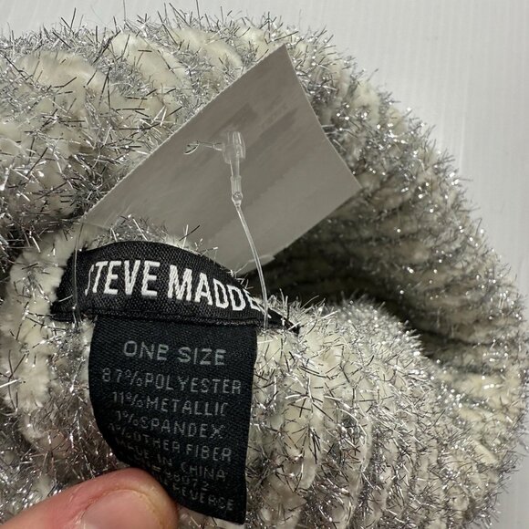 Steve Madden Women's Heather Gray Embellished Beanie One Size NWOT Comfy Outdoor - Picture 8 of 8